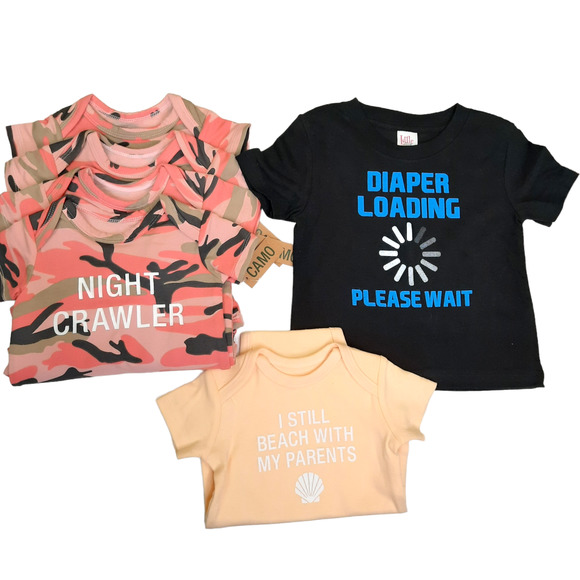 Lot of NWT 3-6 Months Baby Girl Onesies & T-Shirt - Picture 1 of 1